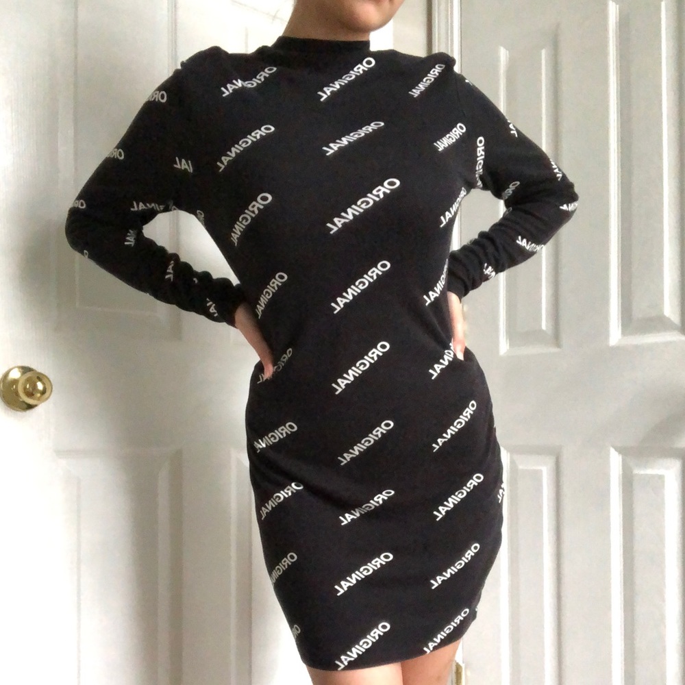 H&M black and white “original” dress